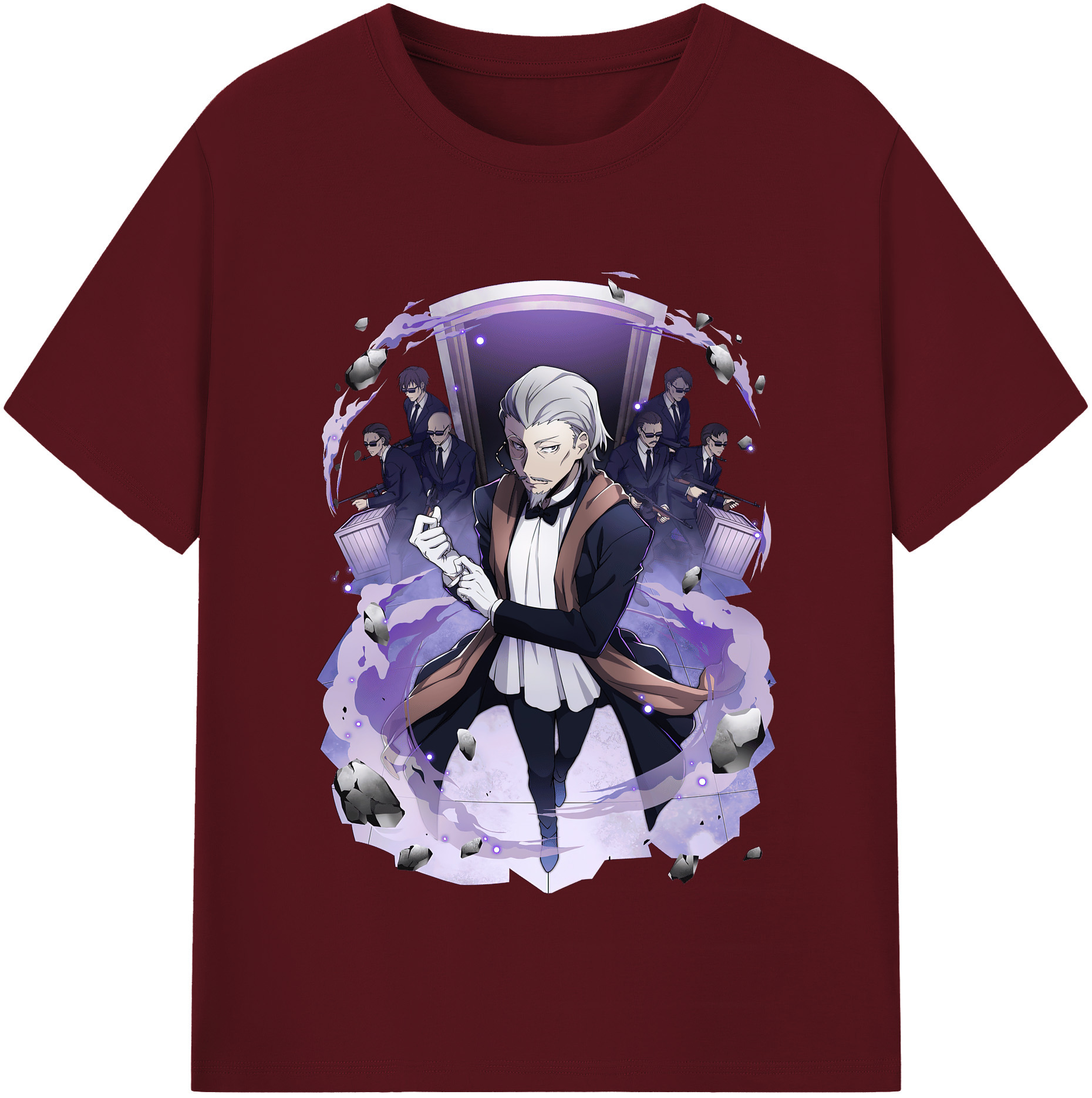 （画像用） 文豪ストレイドッグス Bungo Stray Dogs 綿100％半袖Tシャツ（フロントプリント）